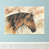 Majestic Mustangs von BiHrLe Canvas Print Leinwanddruck (Insitu (Holzboden))