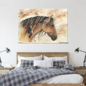 Majestic Mustangs von BiHrLe Canvas Print Leinwanddruck (Insitu (Schlafzimmer))