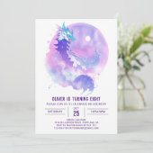 Majestic Mythical Dragon Birthday Einladung (Stehend Vorderseite)