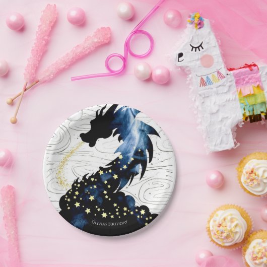 Majestic Mythical Dragon Birthday Pappteller (Party)
