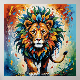 Majestic Mythische Bestie - Indian Miniature Art Poster