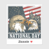 Majestic National Day Eagle Flag Patriot Decal Aufkleber (Blatt)