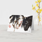 Majestic Native American Horses by BiHrLe Card Karte (Gelbe Blume)