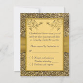Majestic Navy and Gold RSVP Card (Rückseite)
