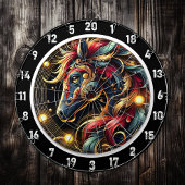 Majestic Neon Horse Adventure Design Dartscheibe