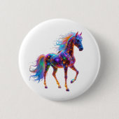 Majestic Neon Horse Button (Vorderseite)