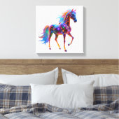 Majestic Neon Horse Leinwanddruck (Insitu (Schlafzimmer))