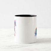 Majestic Neon Horse Zweifarbige Tasse (Mittel)