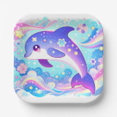 Majestic Niedlich Delphin Baby Dusche Pappteller (Vorderseite)