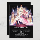 Majestic Niedlich Princess Birthday Einladung (Vorne/Hinten)