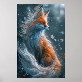 Majestic Nine-Tails-Fox-Poster Poster