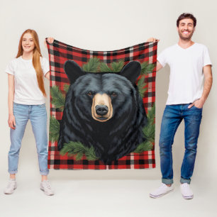 Majestic Northern Black Bar Fleece Blanket
