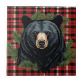 Majestic Northern Black Bear Keramik Tile Fliese (Vorderseite)