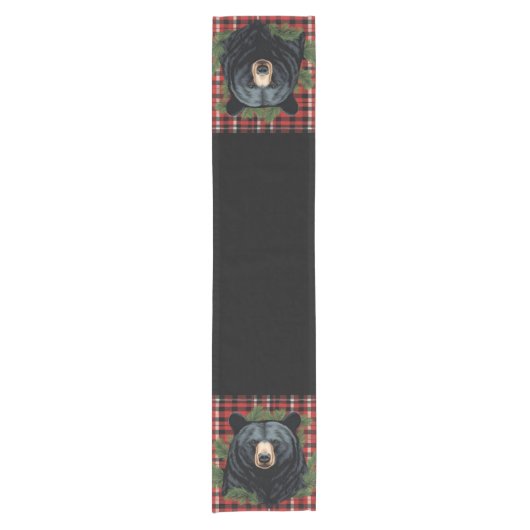 Majestic Northern Black Bear Table Runner Kurzer Tischläufer (Vorderseite)