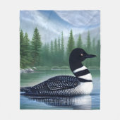 Majestic Northern Wilderness Loon Fleecedecke (Vorderseite)