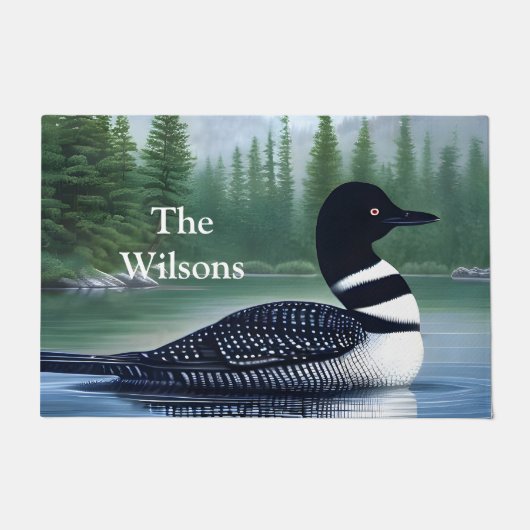 Majestic Northern Wilderness Loon Fußmatte (Vorderseite)