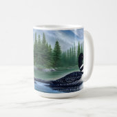 Majestic Northern Wilderness Loon Kaffeetasse (VorderseiteRechts)