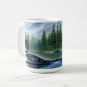 Majestic Northern Wilderness Loon Kaffeetasse (Vorderseite Links)