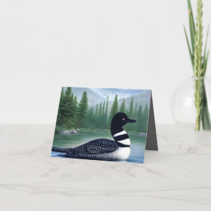 Majestic Northern Wilderness Loon Karte