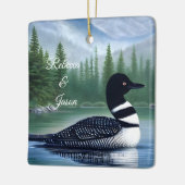 Majestic Northern Wilderness Loon Keramikornament (Links)