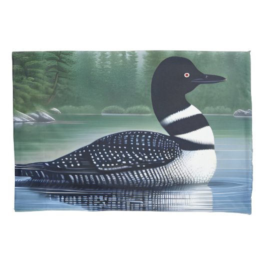 Majestic Northern Wilderness Loon Kissenbezug (Vorderseite)