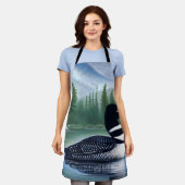 Majestic Northern Wilderness Loon Schürze (Getragen)