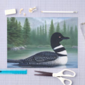 Majestic Northern Wilderness Loon Seidenpapier (Handwerk)