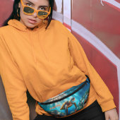 Majestic Ocean Sea Turtle in der Nähe des farbenfr Bauchtasche