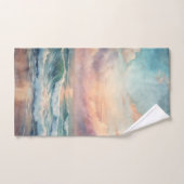 Majestic Ocean Sunset Waves Wasserfarbenküste Badhandtuch Set (Handtuch)