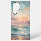 Majestic Ocean Sunset Waves Wasserfarbenküste Samsung Galaxy Hülle (Rückseite)
