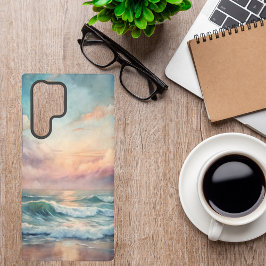 Majestic Ocean Sunset Waves Wasserfarbenküste Samsung Galaxy Hülle