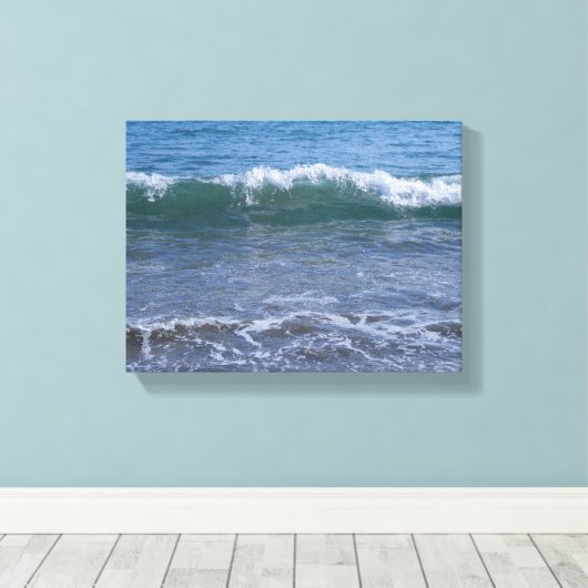 Majestic Ocean Wave Crash - Küstenwall Art Print Leinwanddruck (Insitu (Holzboden))