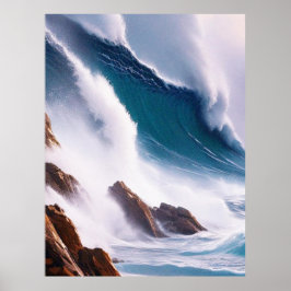 Majestic Ocean Waves Malerei Poster