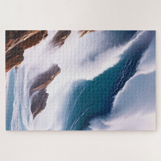 Majestic Ocean Waves Malerei Puzzle (Horizontal)