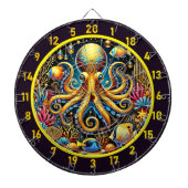 Majestic Octopus Glow Dartboard Design Dartscheibe (vorne)