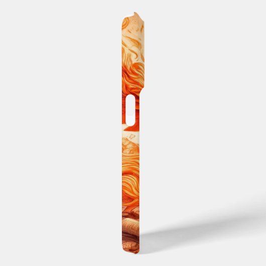 Majestic Orange Dragon Bird iPhone Case (Rückseite / Rechts)