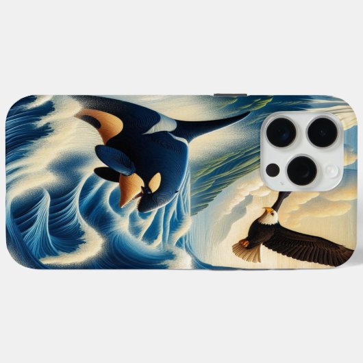 Majestic Orca Leaping Case-Mate iPhone Hülle (Rückseite (Horizontal))