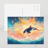 Majestic Orca Sunset Ocean Postkarte (Vorne/Hinten)