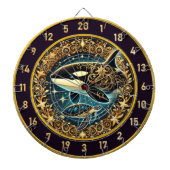 Majestic Orca Turtle Rustikale Dekoration Dartscheibe (vorne)