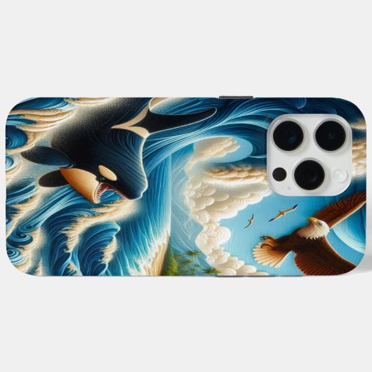Majestic Orca und Eagle Dance Case-Mate iPhone Hülle (Rückseite (Horizontal))