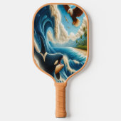 Majestic Orca und Eagle Dance Pickleball Schläger (Vorderseite)