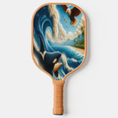 Majestic Orca und Eagle Dance Pickleball Schläger (Rückseite)