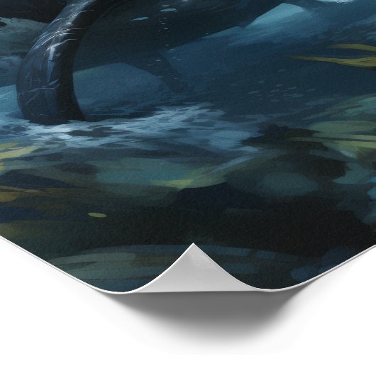 Majestic Orca und Fierce Crocodile Poster (Ecke)
