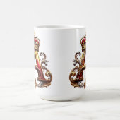 Majestic Ornate Letter A with Crown Kaffeetasse (Mittel)