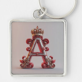 Majestic Ornate Letter A with Crown Schlüsselanhänger
