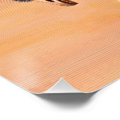 Majestic Ostrich Balancing on Giant Egg Sunset Art Poster (Ecke)