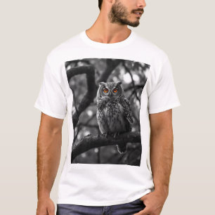 Majestic Owl Holzkohle Zeichnend - Die Natur T-Shirt