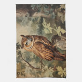 Majestic Owl in einem Wald Geschirrtuch (Vertikal)