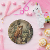 Majestic Owl in einem Wald Pappteller (Party)