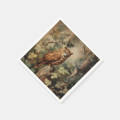 Majestic Owl in einem Wald Serviette (Ecke)